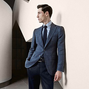 灰色格紋奢華單西